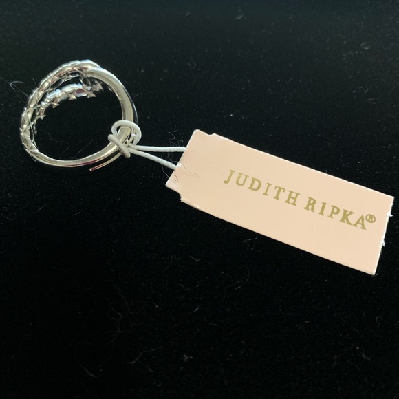 JUDITH RIPKA SIZE 7 STERLING SILVER HALF BRAIDED RING - Picture 2 of 4